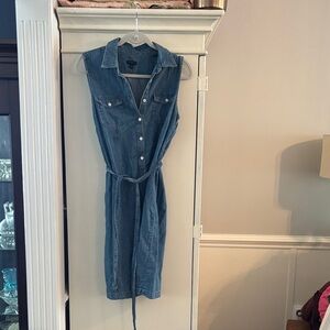 Talbots Blue Denim Midi Dress